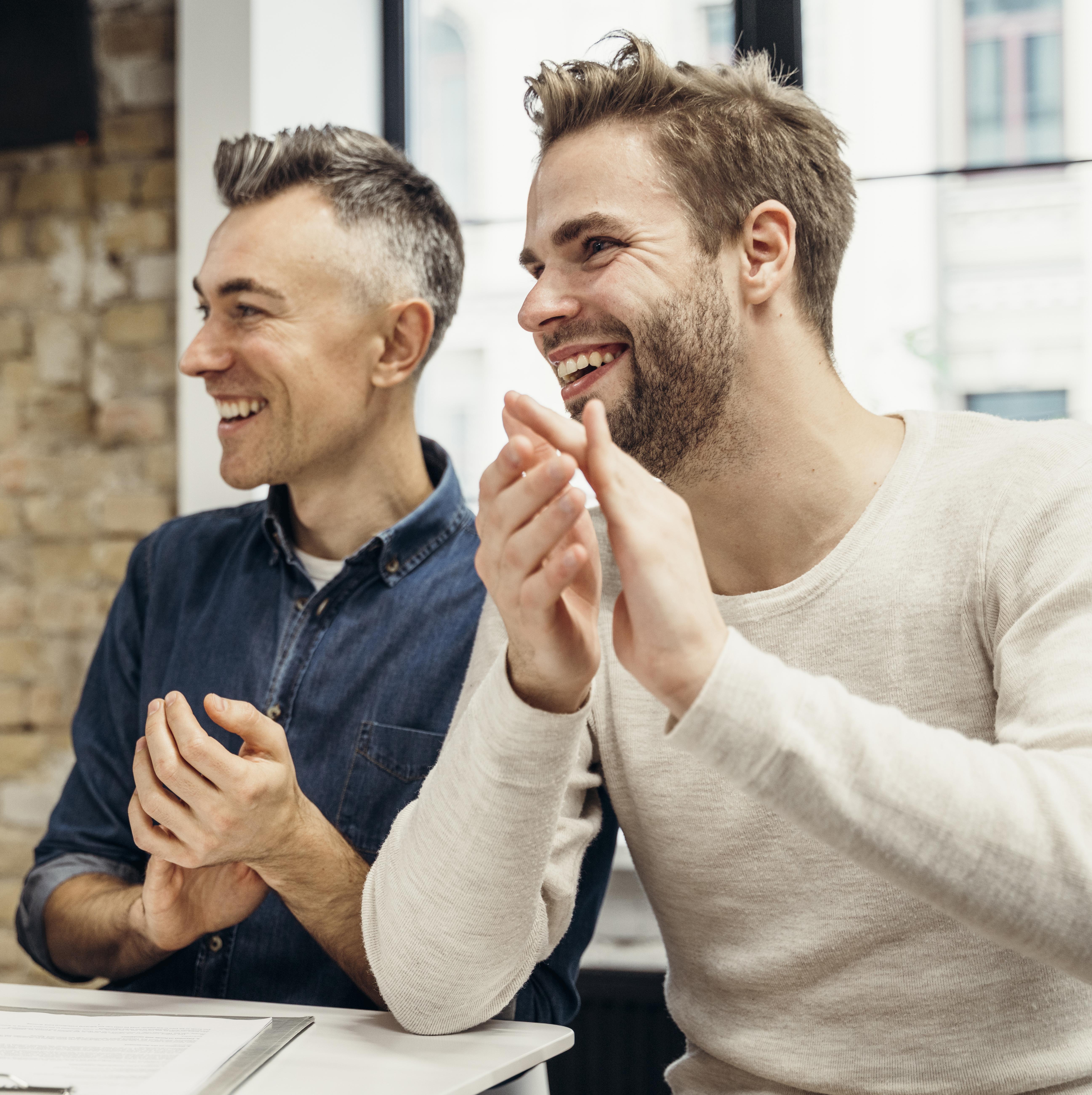 Men discussing